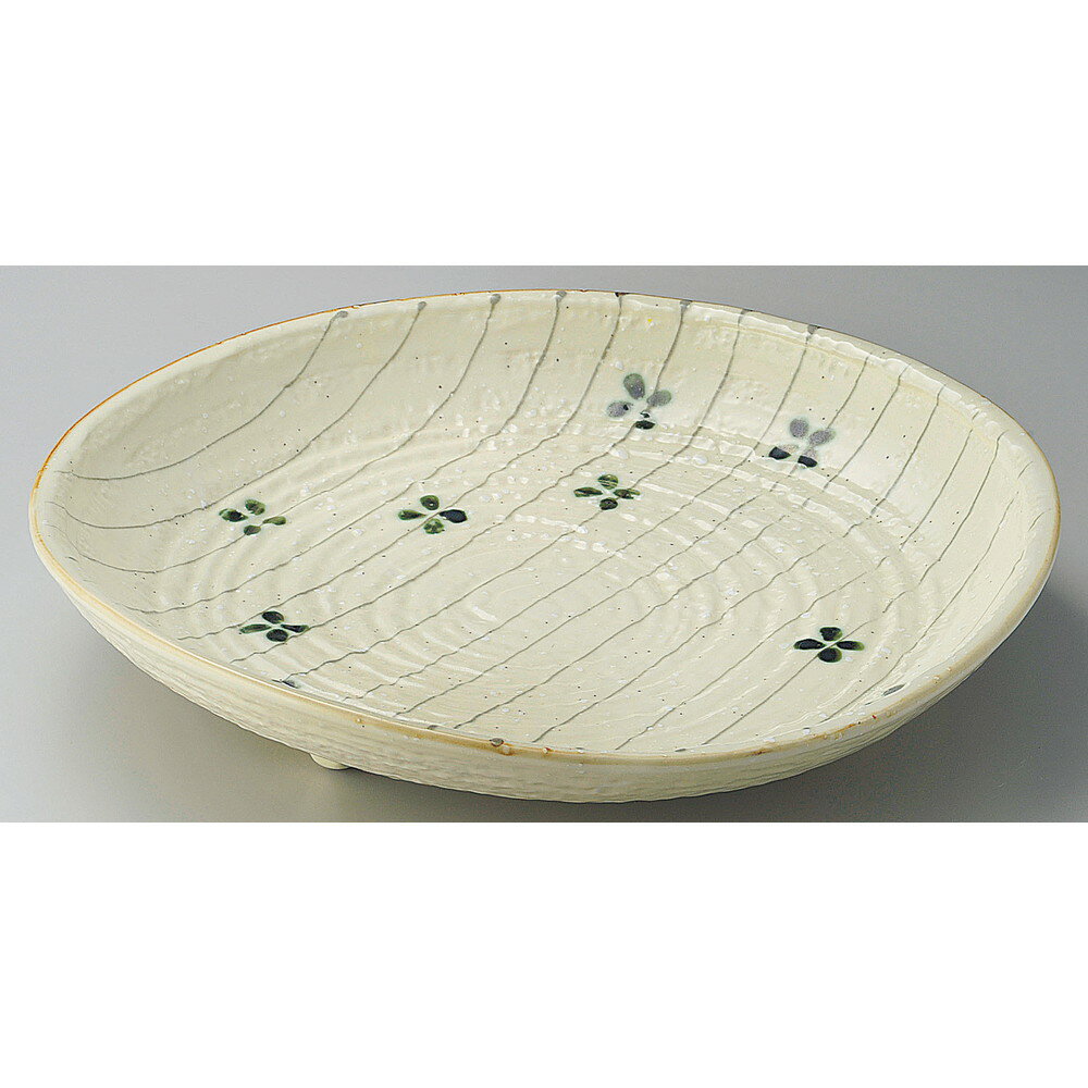☆ 丸大皿 ☆ クローバー13.0皿 [ φ40 x 8.5cm ] | 大きい お皿 大皿 盛り皿 盛皿 人気 おすすめ パスタ皿 パーティー 食器 業務用 飲食店 カフェ うつわ 器 ギフト プレゼント誕生日 贈り物 贈答品 おしゃれ かわいい