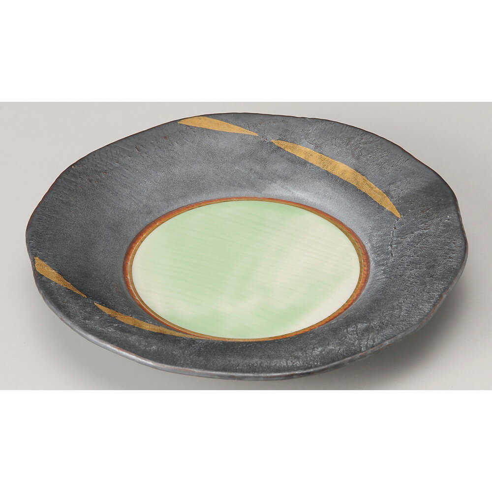 ☆ 変形中皿 ☆ 金カスリフルーツ皿 [ 15.5 x 2.8cm ] | 変形皿 お皿 和皿 人気 おすすめ 食器 業務用 飲食店 カフェ うつわ 器 おしゃれ ギフト プレゼント 引き出物 内祝い 結婚祝い 誕生日 贈り物 贈答品