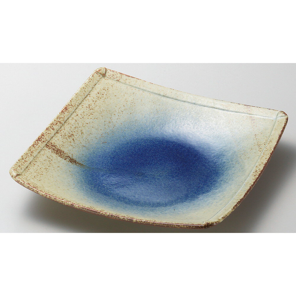 Other - ☆ 角大皿 ☆ 瑠璃角大皿 [ 25 x 25 x 4.8cm ] 【 料亭 旅館 和食器 飲食店 業務用 】