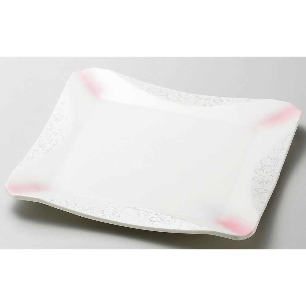 樂天商城 - ☆ 角大皿 ☆ ラスターピンク正角和皿 [ 18.2 x 18.2 x 2cm ] 【 料亭 旅館 和食器 飲食店 業務用 】