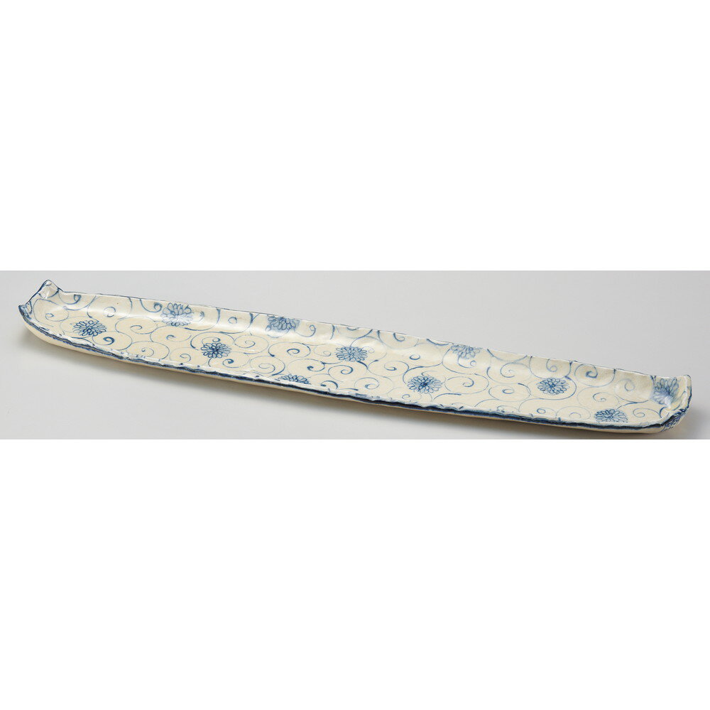 [商品名]　安南花唐草2.6尺長角楕円大皿[素材]　陶器[寸法]　78.5 x 15 x 4cmお店からご自宅まで、季節を問わず、様々なシーンでご利用いただける商品です。[ 78.5 x 15 x 4cm ] 陶器 日本製 一部の商品はメー...