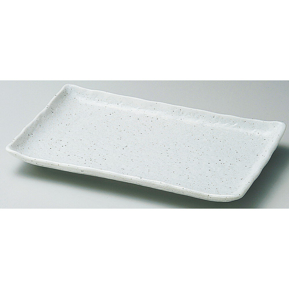 樂天商城 - 焼物皿 / 斑点粉引22cm長角皿 [ 22.3 x 14 x 2.6cm ] | 焼き物皿 ステーキ皿 サンマ 焼き魚 食器 業務用 飲食店 カフェ うつわ 器 おしゃれ かわいい お洒落 ギフト プレゼント 引き出物 内祝い 結婚祝い 誕生日 贈り物 贈答品 おすすめ 人気