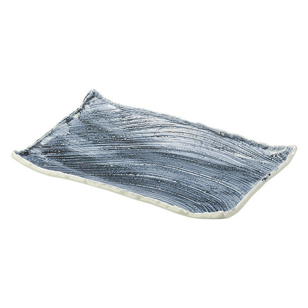 ☆ 細長皿 ☆ 呉須刷毛枯山水26cm角皿(小) [ 26 x 17.5 x 3.5cm ] | 和皿 焼き物 焼物 串皿 食器 業務用 飲食店 カフェ うつわ 器 おしゃれ かわいい お洒落 可愛い ギフト プレゼント 引き出物 内祝い 結婚祝い 誕生日 贈り物 贈答品 人気 おすすめ