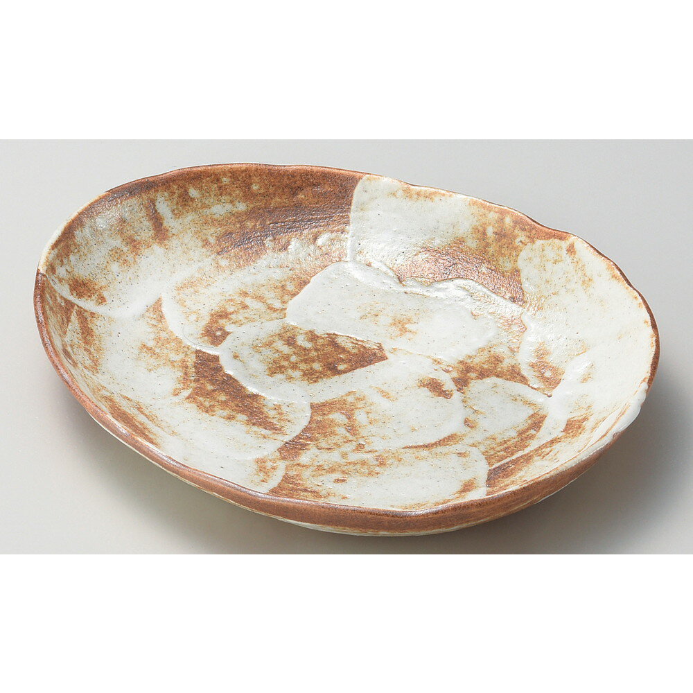 ☆ 変形大皿 ☆ 南蛮志野楕円 大皿 [ 29 x 24 x 4.3cm ] | 変形皿 お皿 和皿 人気 おすすめ 食器 業務用 飲食店 カフェ うつわ 器 おしゃれ ギフト プレゼント 引き出物 内祝い 結婚祝い 誕生日 贈り物 贈答品