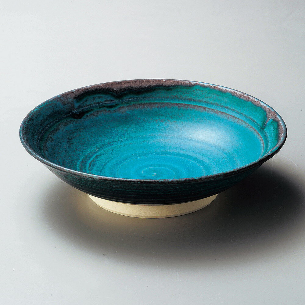 ☆ 大鉢 ☆ 青彩釉9.0鉢 [ φ27 x 7cm ] | 