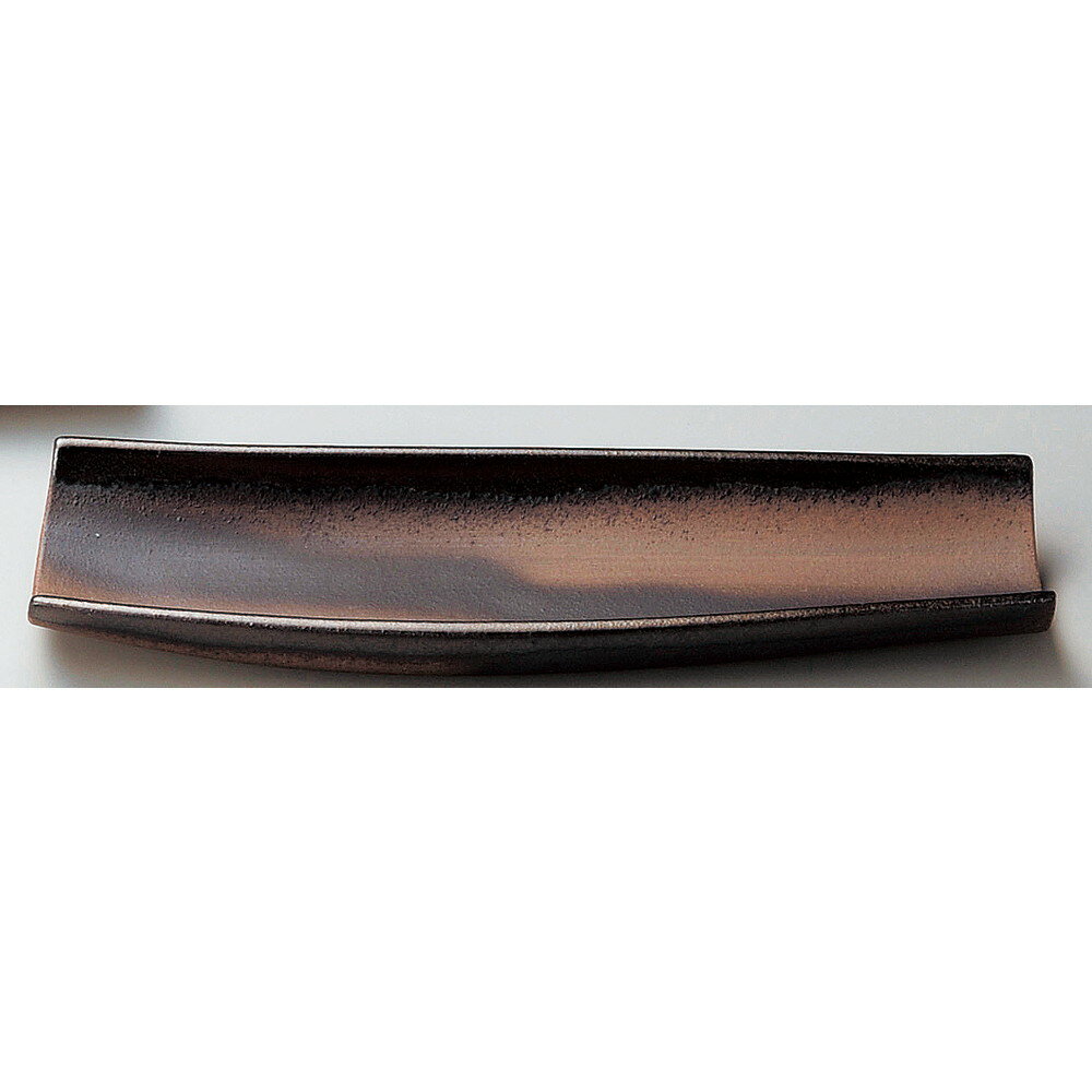 Large Bowl - ☆ 萬古焼大皿 ☆ 金彩舟形鉢 [ 43 x 12 x 4cm ] | 盛り鉢 盛鉢 万能 取り鉢 おすすめ 食器 業務用 飲食店 カフェ うつわ 器 おしゃれ かわいい お洒落 可愛い おしゃれ かわいい お洒落 可愛い