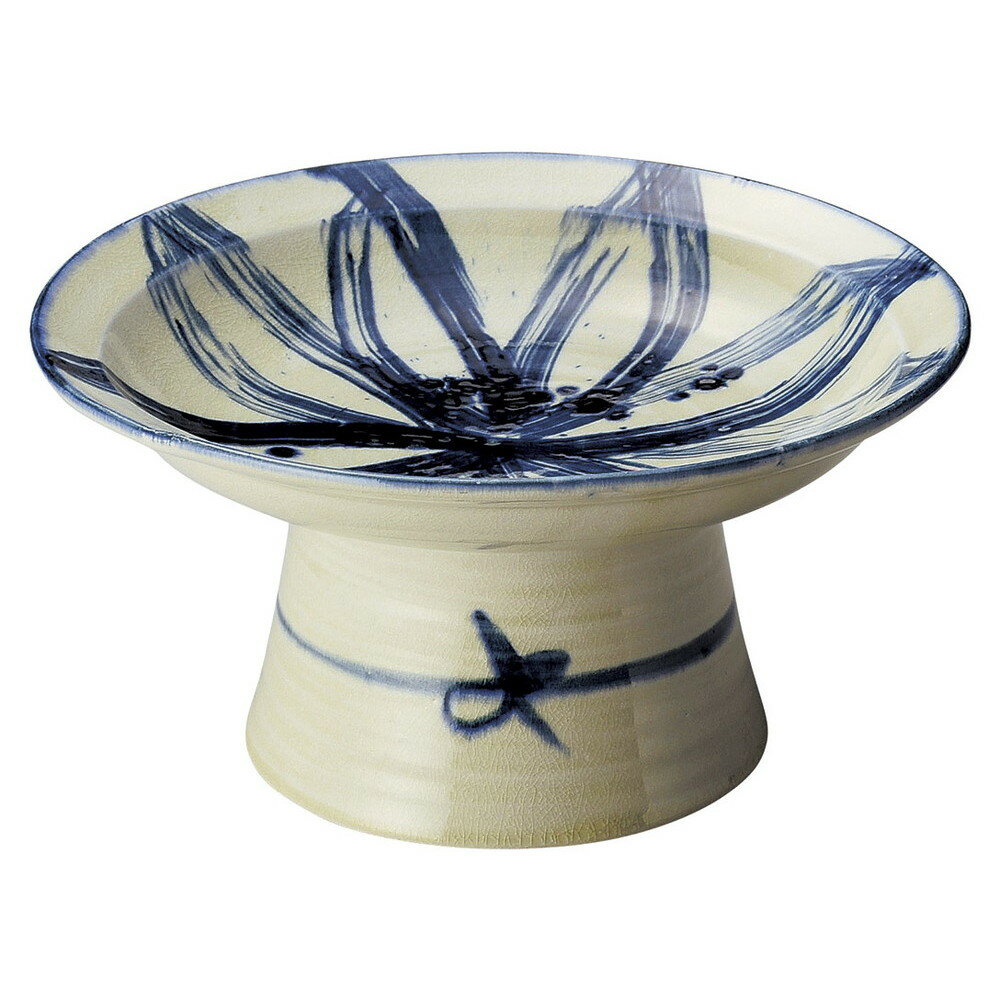 ☆ 大鉢 ☆ 手造りゴス模様高台大皿 [ 33.8 x 15cm ] | 大きい お皿 大皿 盛り皿 盛皿 人気 おすすめ パスタ皿 パーティー 食器 業務用 飲食店 カフェ うつわ 器 ギフト プレゼント誕生日 贈り物 贈答品 おしゃれ かわいい