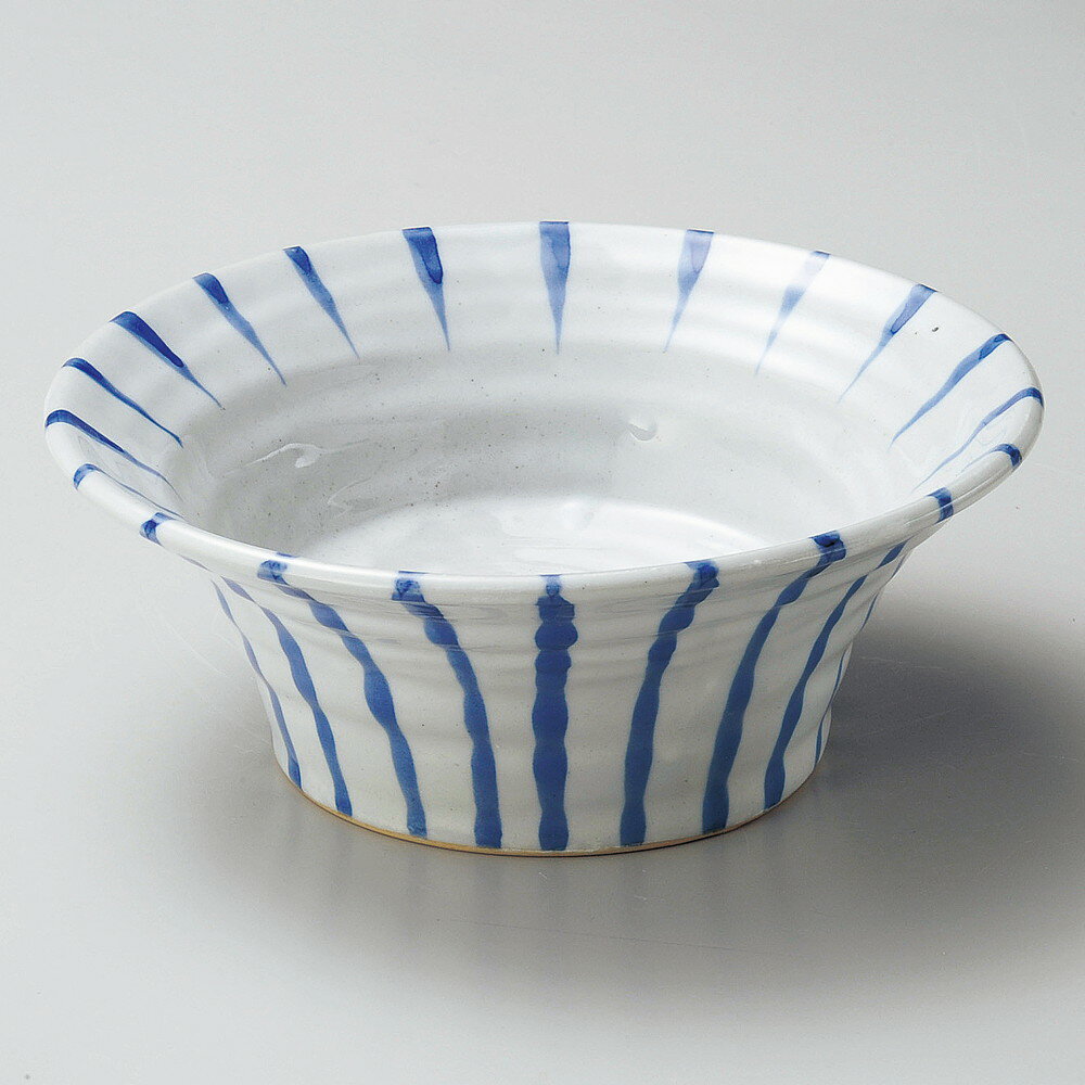 ☆ 盛鉢 ☆ 呉須十草反大鉢 [ φ21.5 x 8.4cm ] | 盛り鉢 盛鉢 万能 取り鉢 おすすめ 食器 業務用 飲食店 カフェ うつわ 器 おしゃれ かわいい お洒落 可愛い おしゃれ かわいい お洒落 可愛い