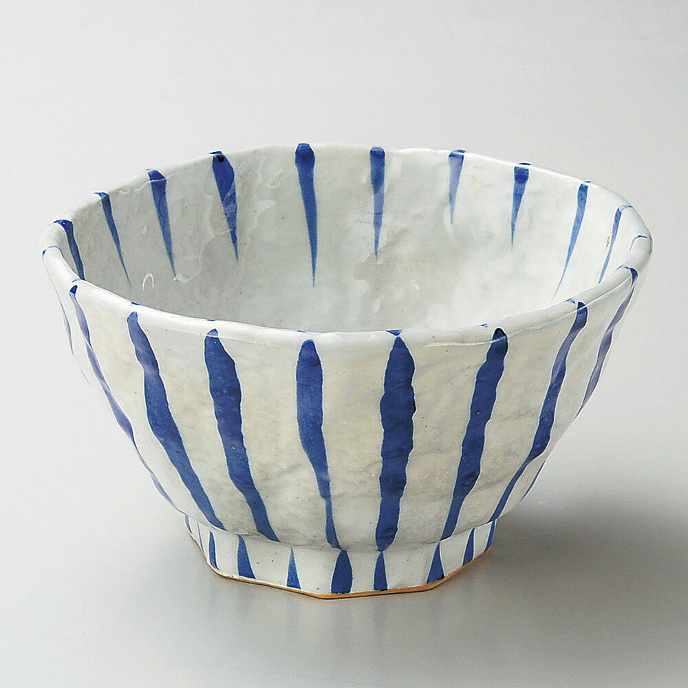 Large Bowl - ☆ 盛鉢 ☆ 呉須十草大鉢 [ φ18.8 x 10.5cm ] | 盛り鉢 盛鉢 万能 取り鉢 おすすめ 食器 業務用 飲食店 カフェ うつわ 器 おしゃれ かわいい お洒落 可愛い おしゃれ かわいい お洒落 可愛い