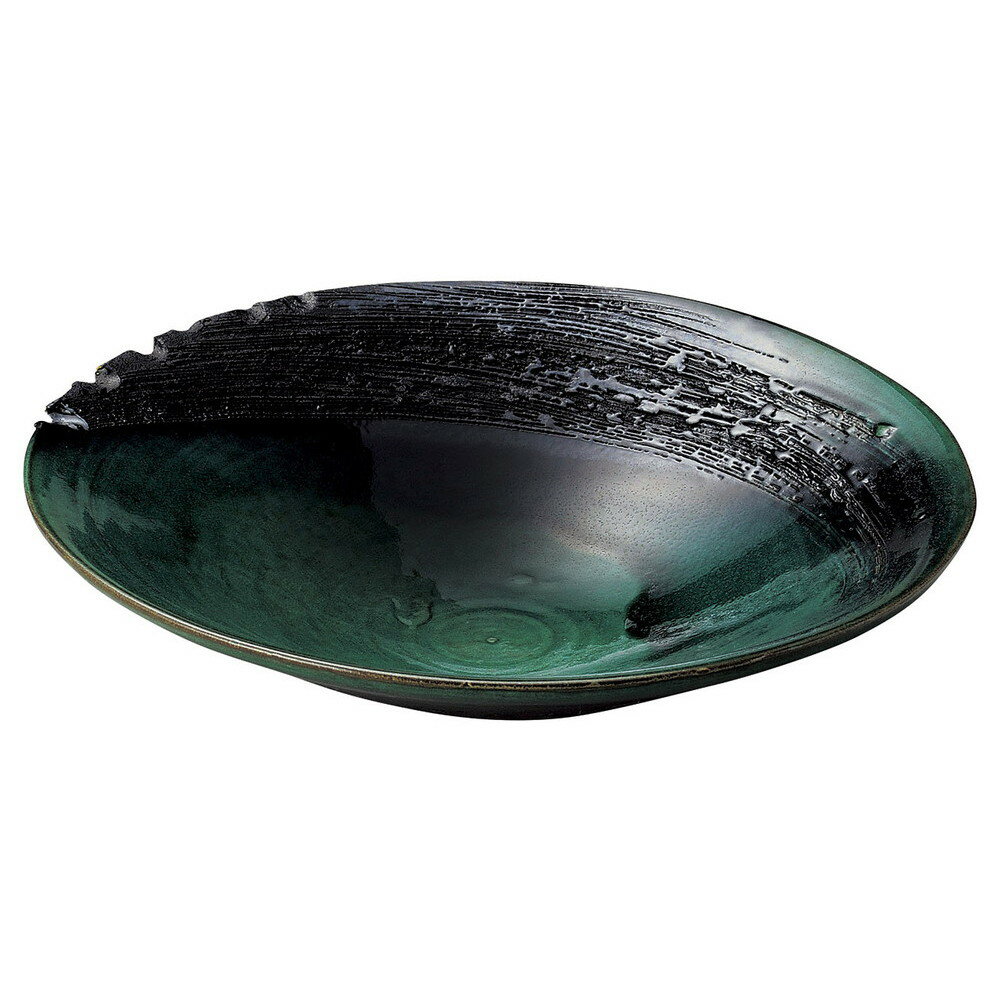 ☆ 大鉢 ☆ 緑釉13.7皿鉢 [ φ41 x 10cm ] | 鉢 パスタ皿 盛り鉢 ボウル 大きい おすすめ 食器 業務用 飲食店 カフェ うつわ 器 ギフト プレゼント 内祝い 結婚祝い 誕生日 贈り物 贈答品 おしゃれ かわいい