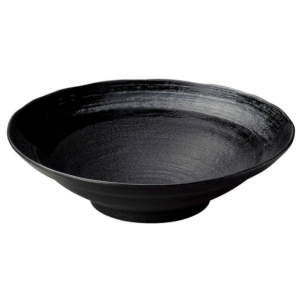 Large Bowl - ☆ 大鉢 ☆ 黒御影内黒刷毛尺鉢 [ φ31 x 8.2cm ] | 鉢 パスタ皿 盛り鉢 ボウル 大きい おすすめ 食器 業務用 飲食店 カフェ うつわ 器 ギフト プレゼント 内祝い 結婚祝い 誕生日 贈り物 贈答品 おしゃれ かわいい