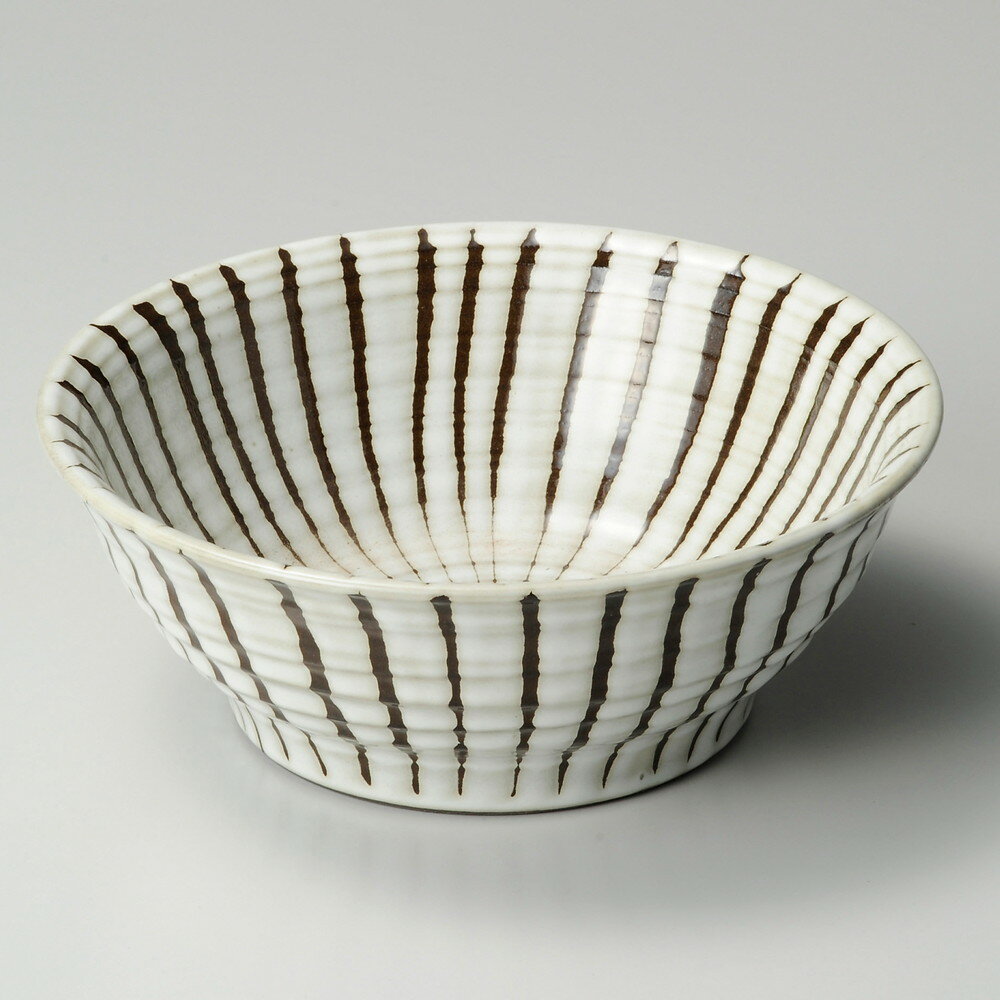 ☆ 大鉢 ☆ 粉引十草掘り8.5丼 [ φ25 x