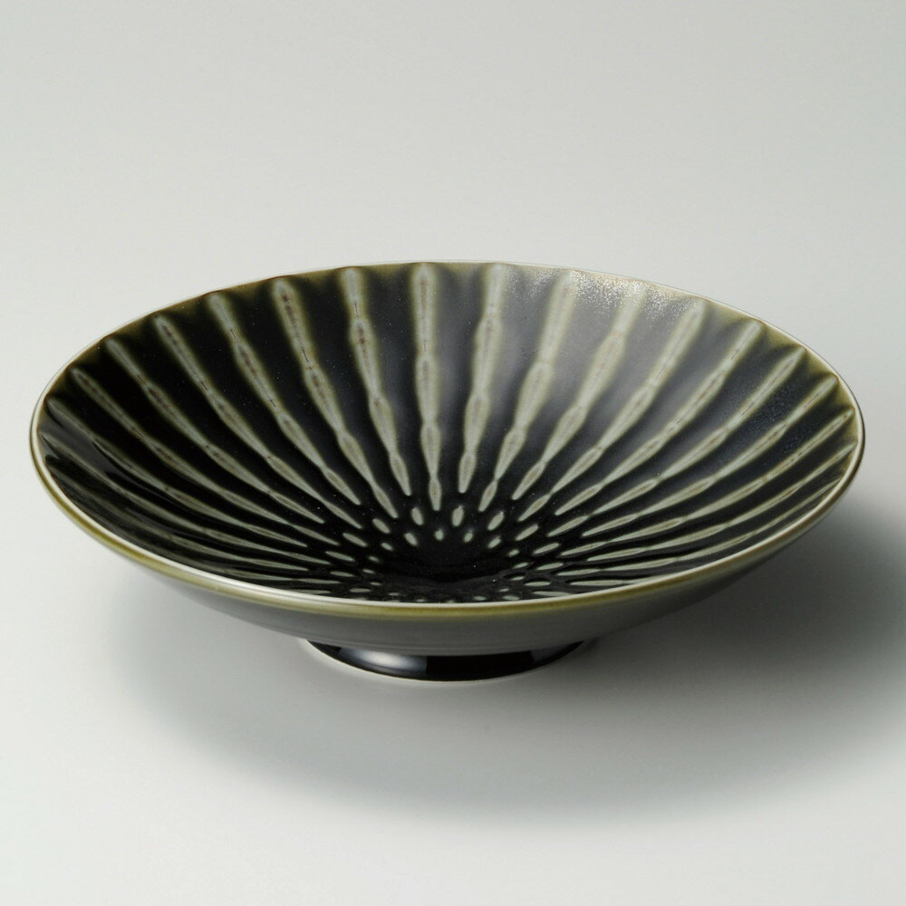 ☆ 大鉢 ☆ 竹林織部28cm高台盛鉢 [ φ28.3 x 7.3cm ] | 盛り鉢 盛鉢 万能 取り鉢 おすすめ 食器 業務用 飲食店 カフェ うつわ 器 おしゃれ かわいい お洒落 可愛い おしゃれ かわいい お洒落 可愛い