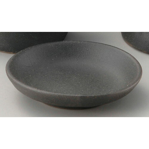 ☆ そば小物 ☆ 黒備前風小皿 [ φ8.7cm ] 【 蕎麦屋 定食屋 飲食店 和食器 業務用 】