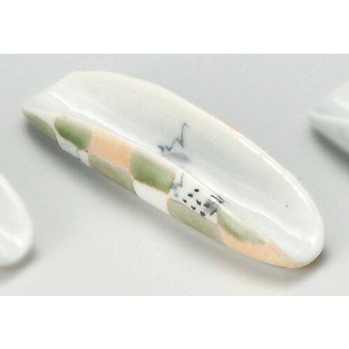 ☆ 箸置 ☆ 織部市松箸置 [ 10 x 2.8 x 2cm ] | 箸置き 箸置 はしおき 箸 カトラリー 食器 業務用 飲食店 カフェ うつわ 器 おしゃれ かわいい お洒落 ギフト プレゼント 引き出物 内祝い 結婚祝い 誕生日 贈り物 贈答品
