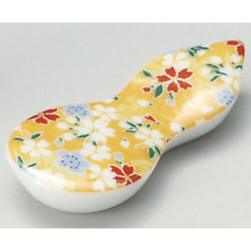 ☆ 箸置 ☆ イエロー京友禅箸置 [ 6.7 x 3.2 x 1.2cm ] | 箸置き 箸置 はしおき 箸 カトラリー 食器 業務用 飲食店 カフェ うつわ 器 おしゃれ かわいい お洒落 ギフト プレゼント 引き出物 内祝い 結婚祝い 誕生日 贈り物 贈答品