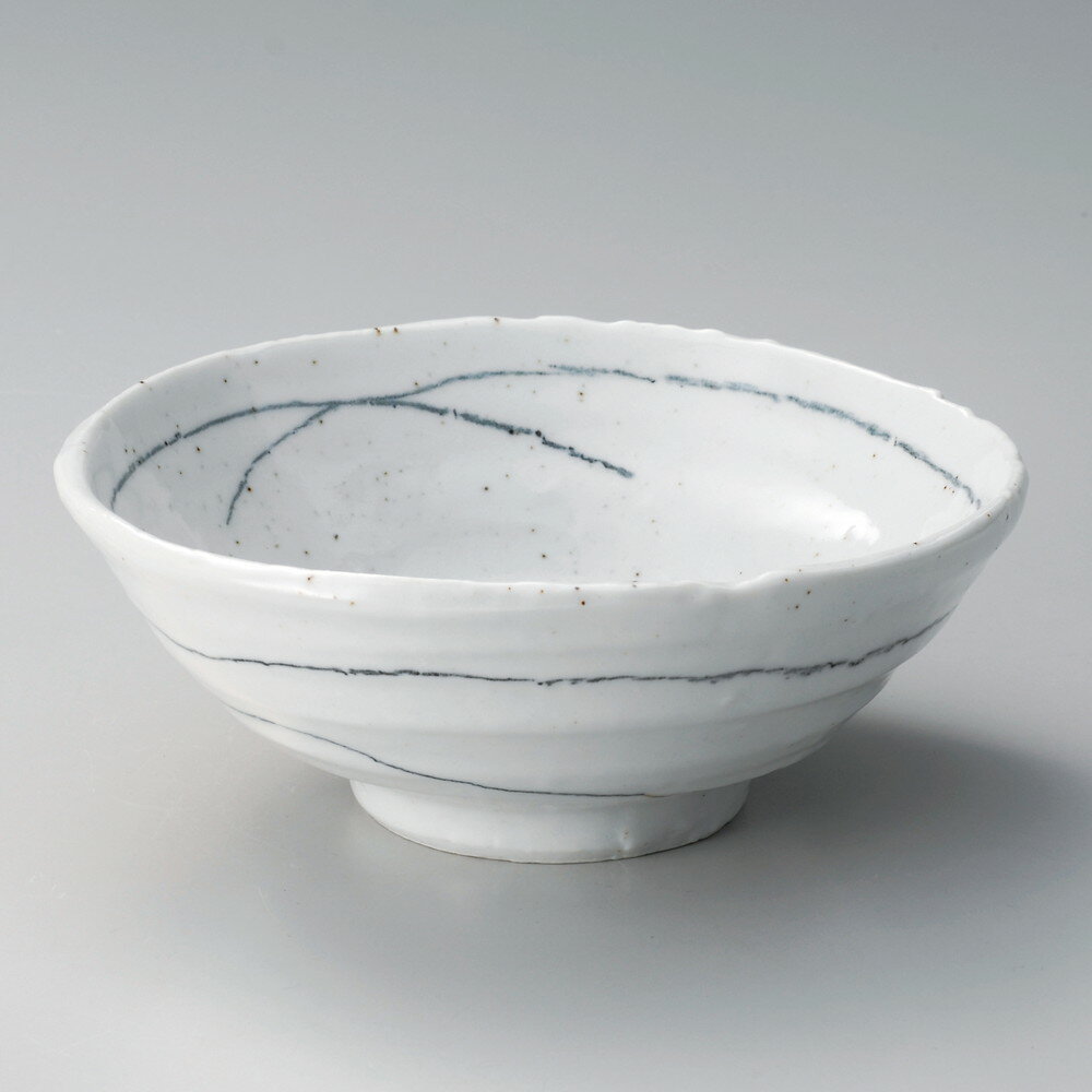 ☆ 多用丼 ☆ 白むすび石目6.5変型丼 [ 20.9 x 20.1 x 8cm ] | お好み丼 丼ぶり カフェ丼 鉢 ラーメン そ..