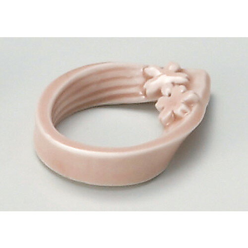 ☆ 箸置 ☆ しずくリング桜手造り箸置 [ 4.9 x 3.8cm ] | 箸置き 箸置 はしおき 箸 カトラリー 食器 業務用 飲食店 カフェ うつわ 器 おしゃれ かわいい お洒落 ギフト プレゼント 引き出物 内祝い 結婚祝い 誕生日 贈り物 贈答品