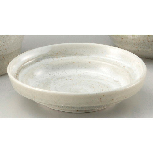 ☆ そば小物 ☆ 粉引白刷毛そば薬味皿 [ φ9.3 x 2.6cm ] 【 蕎麦屋 定食屋 飲食店 和食器 業務用 】