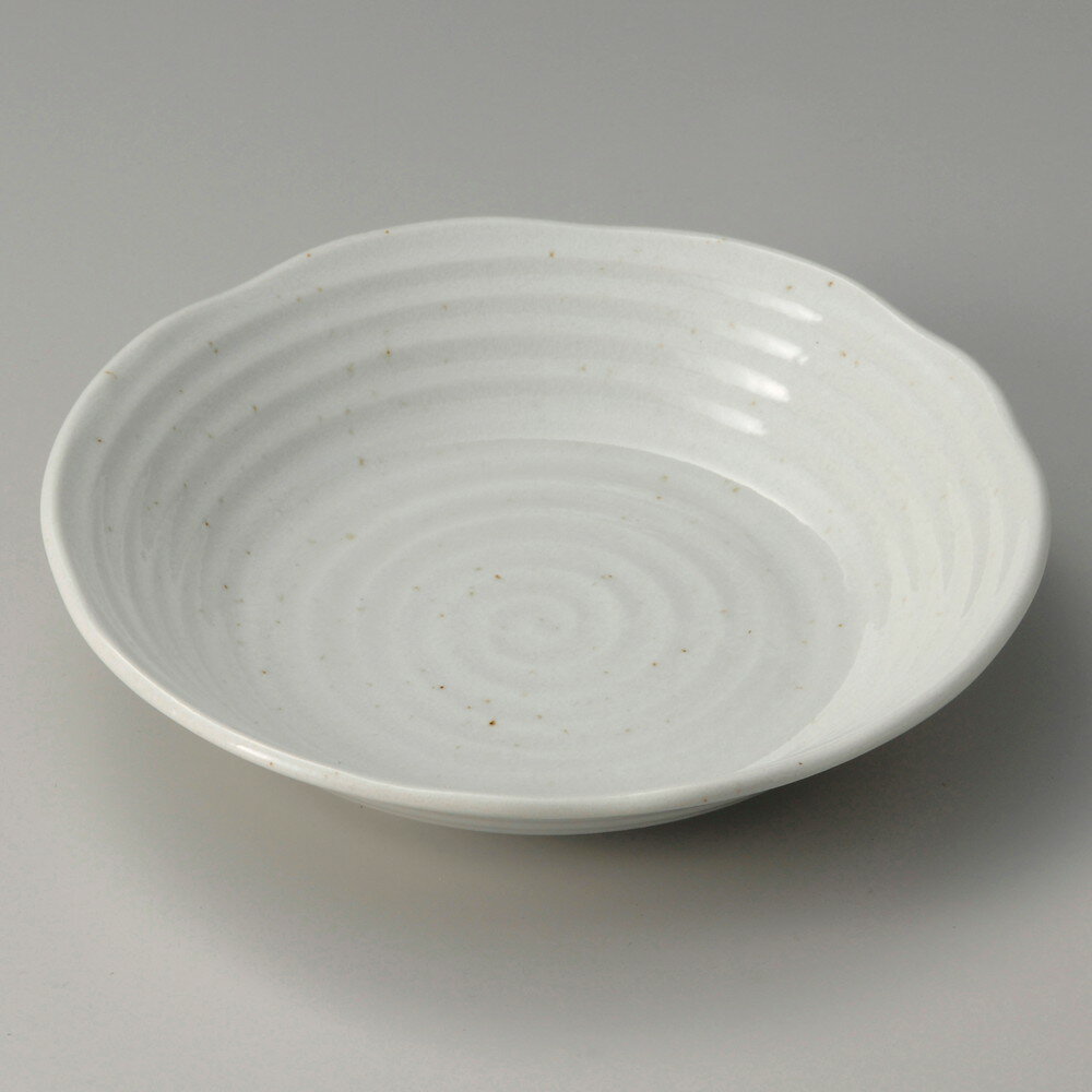 ☆ 麺皿カレー皿 ☆ 粉引釉8.0深皿 [ φ23 x 4.5cm ] | パスタ パスタ皿 カレー皿 パスタボウル 食器 業務..