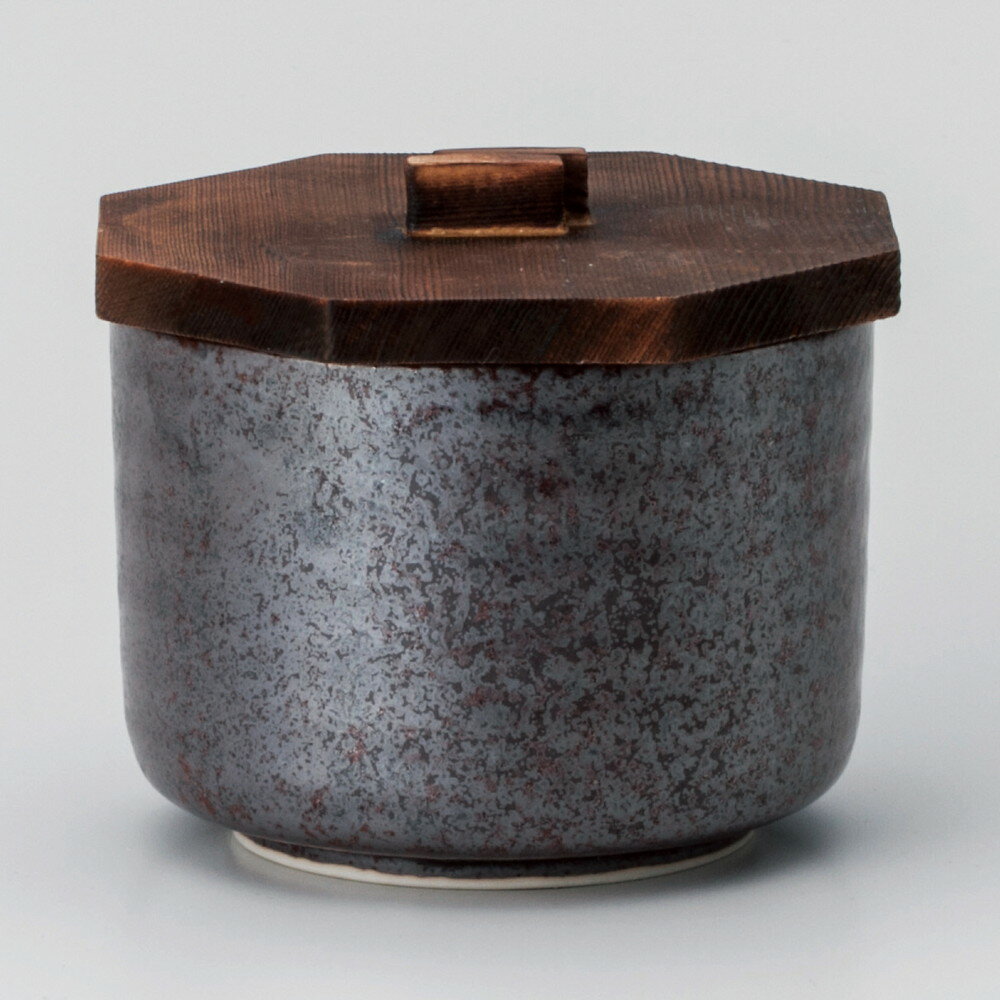☆ 飯器 ☆ 鉄砂(焼杉蓋付) [ φ11 x 8cm ] | 飯器 はんき ごはん お茶漬け 旅館風 食器 業務用 飲食店 カ..