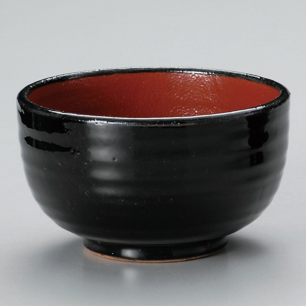 带盖 - ☆ 多用丼 ☆ 赤と黒腰張5.0丼 [ φ15.5 x 8.8cm ] | お好み丼 丼ぶり カフェ丼 鉢 ラーメン そば うどん ボウル 食器 業務用 飲食店 カフェ うつわ 器 おしゃれ かわいい ギフト プレゼント 誕生日 贈り物 贈答品