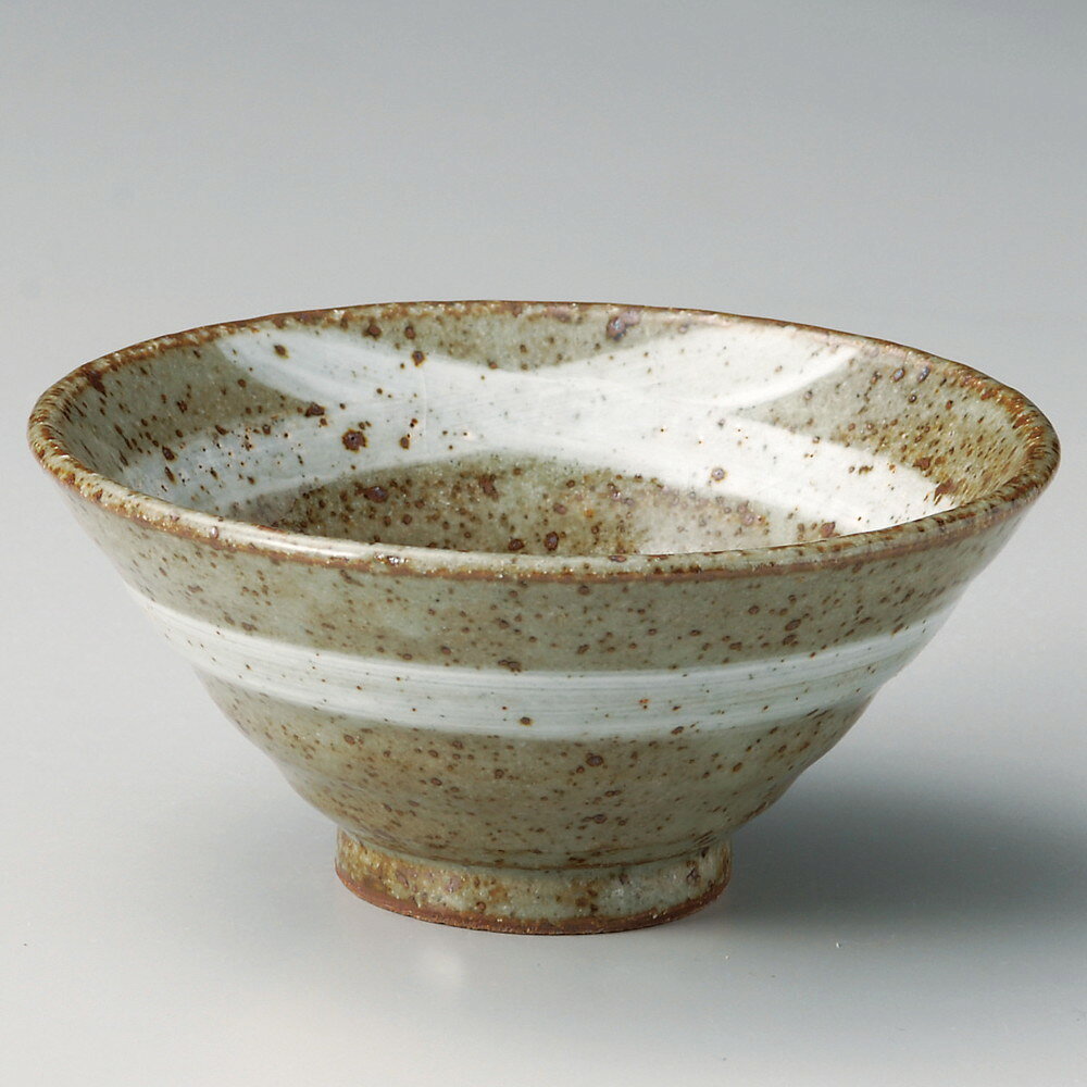 ☆ 飯丼 ☆ 荒土粉引刷毛目のり茶 [ φ15 x 7cm ] | 丼ぶり カフェ丼 鉢 ラーメン そば うどん ボウル 食器 業務用 飲食店 カフェ うつわ 器 おしゃれ かわいい ギフト プレゼント 誕生日 贈り物 贈答品