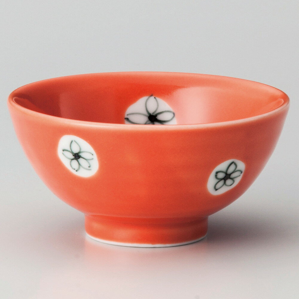 Rice Bowls - ☆ 飯碗 ☆ 柿釉小花丸少々碗 [ φ9.8 x 5cm ] | ちゃわん お茶碗 飯碗 ご飯茶碗 白米 人気 おすすめ 食器 業務用 飲食店 カフェ うつわ 器 おしゃれ かわいい ギフト プレゼント 引き出物 誕生日 贈り物 贈答品