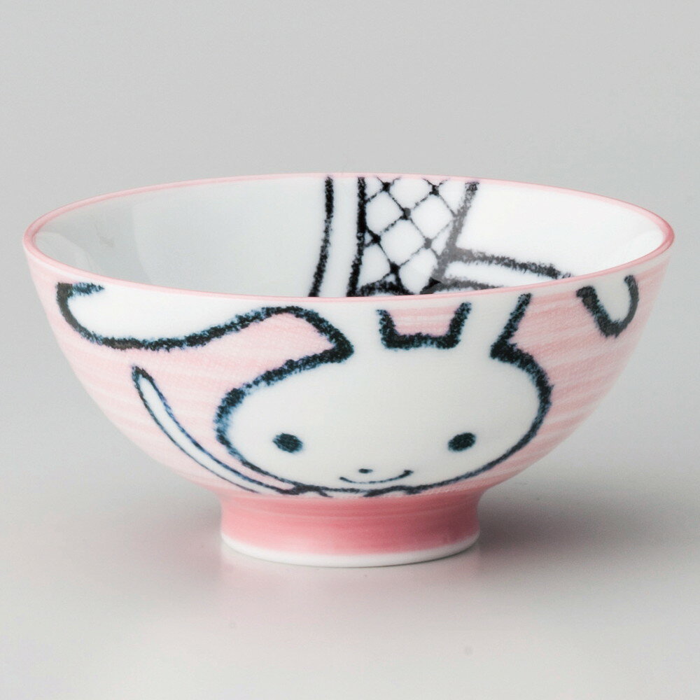 ☆ 飯碗 ☆ うさぎ京型中平 [ φ11.2 x 5.4cm ] | ちゃわん お茶碗 飯碗 ご飯茶碗 白米 人気 おすすめ 食..