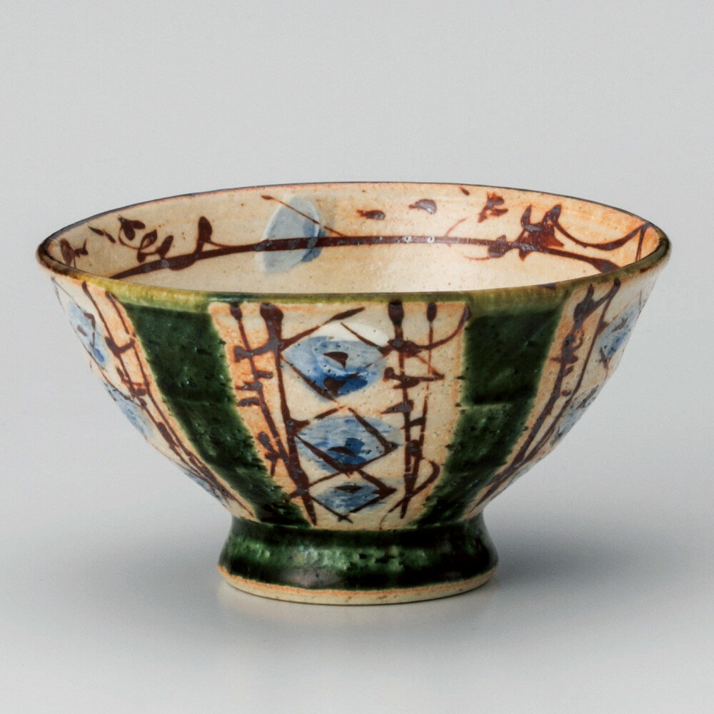 ☆ 飯碗 ☆ 織部ペルシャ紋飯碗 [ φ11.8 x 6.5cm ] | ちゃわん お茶碗 飯碗 ご飯茶碗 白米 人気 おすすめ 食器 業務用 飲食店 カフェ うつわ 器 おしゃれ かわいい ギフト プレゼント 引き出物 誕生日 贈り物 贈答品