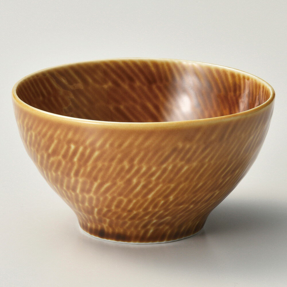 ☆ 飯碗 ☆ かごクラフト 13碗 飴釉 [ φ12.6 x 6.9cm ] | ちゃわん お茶碗 飯碗 ご飯茶碗 白米 人気 おす..