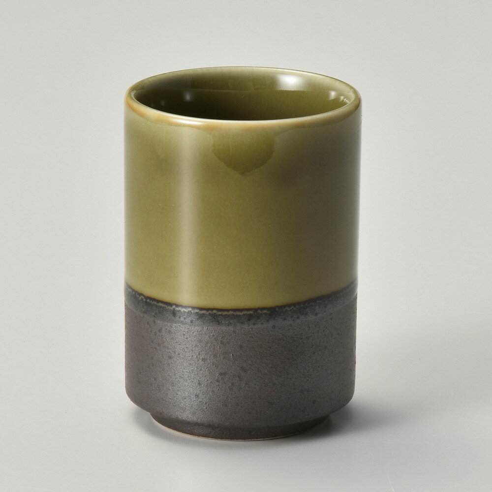 寿司湯呑 / 織部ヌリ分湯呑 [ φ7.4 x 10.5cm 250cc ] | 湯呑 湯のみ すし 寿司屋 ゆのみ 人気 おすすめ..