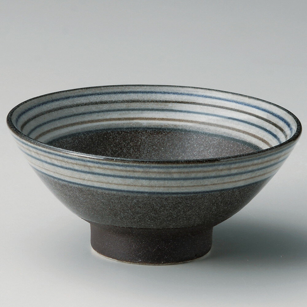 ☆ 飯丼 ☆ 唐津二色ライン毛料 [ φ14.3 x 6.1cm ] | 丼ぶり カフェ丼 鉢 ラーメン そば うどん ボウル ..