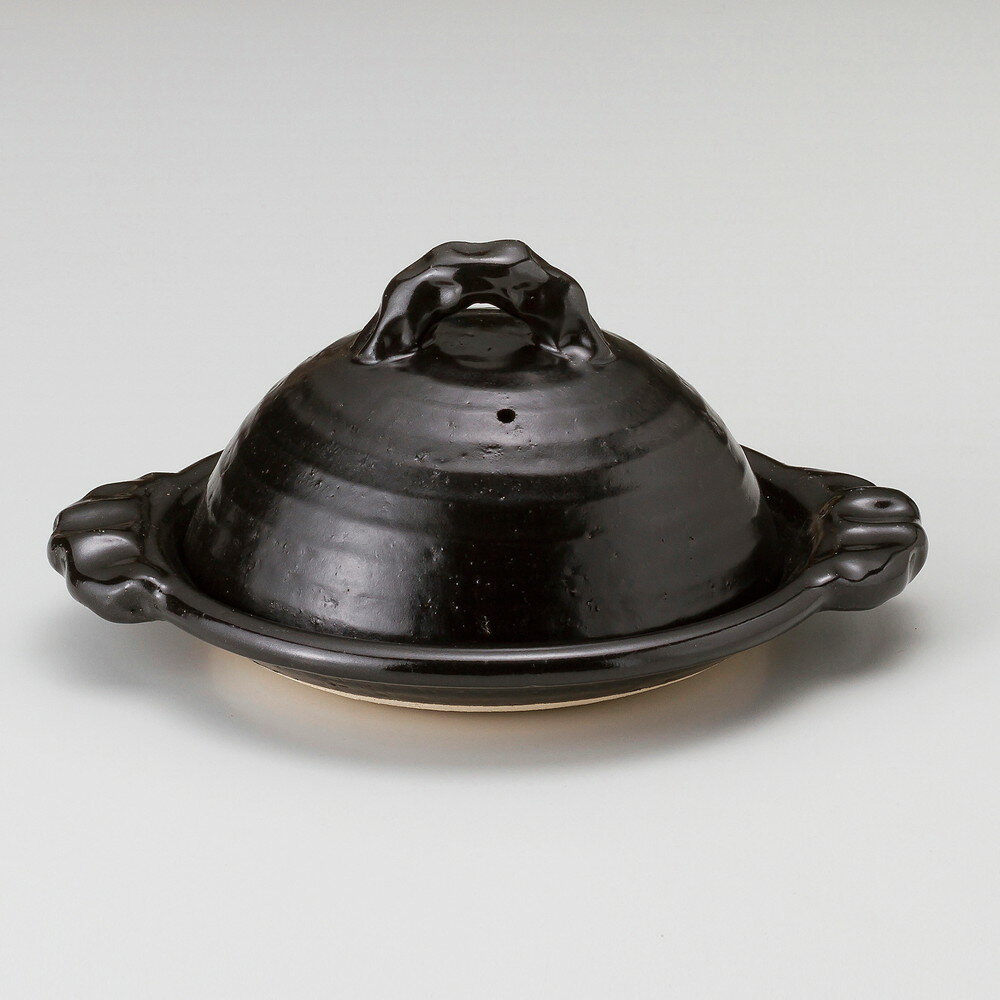 ☆ 土鍋 ☆ 黒釉8.0陶板 [ 30.5 x 26 x 16cm ] 【 料亭 旅館 飲食店 和食器 業務用 鍋パーティー 】