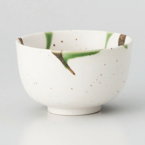 Yunomi - ☆ 煎茶 ☆ 粉引黒オリベ流し千茶 [ φ8.6 x 5.4cm 160cc ] | 湯呑 湯のみ せん茶 千茶 一服 人気 おすすめ 食器 業務用 飲食店 カフェ うつわ 器 おしゃれ かわいい ギフト プレゼント 引き出物 誕生日 贈り物 贈答品