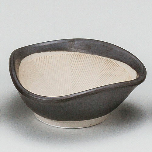 ☆ すり鉢 ☆ 黒マット三角3.2スリ鉢 [ φ9.5 x 3.8cm ] 【 料亭 旅館 和食器 飲食店 業務用 】