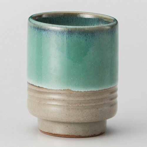 Tea-Utensils - 湯呑 / 青益子風コブ茶湯呑 [ φ5.8 x 8cm 150cc ] | ゆのみ 湯呑 湯飲み 一服 お茶 人気 おすすめ 食器 業務用 飲食店 カフェ うつわ 器 おしゃれ かわいい ギフト プレゼント 引き出物 誕生日 贈り物 贈答品