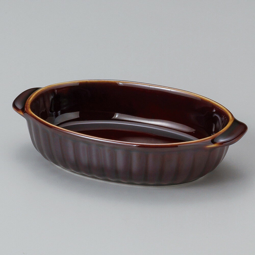 ☆ グラタン皿 ☆ アメ釉両手楕円グラタン [ 18 x 11 x 4cm ] | グラタン スープ ドリア アヒージョ シチ..