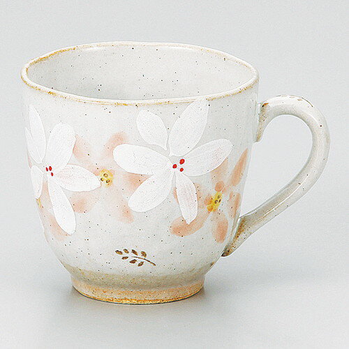 ☆ マグカップ ☆ 白呉須コスモスマグ(ピンク) [ 12.5 x 9.3 x 9cm 340cc ] | マグ マグカップ コーヒー ..