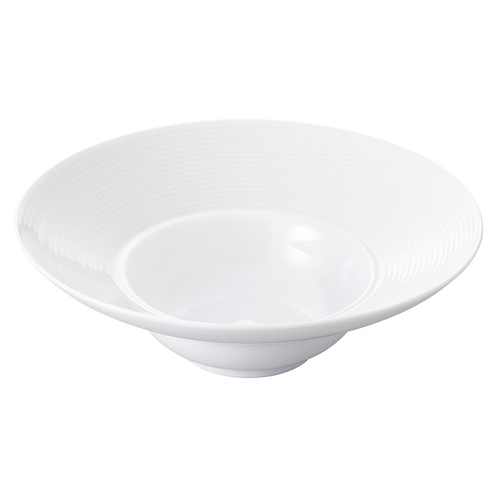 ☆ モダンスタイル ☆ 白磁ハット19cmボール [ φ19 x 5cm ]| 中皿 サラダ パスタ 取り皿 プレート 人気 ..