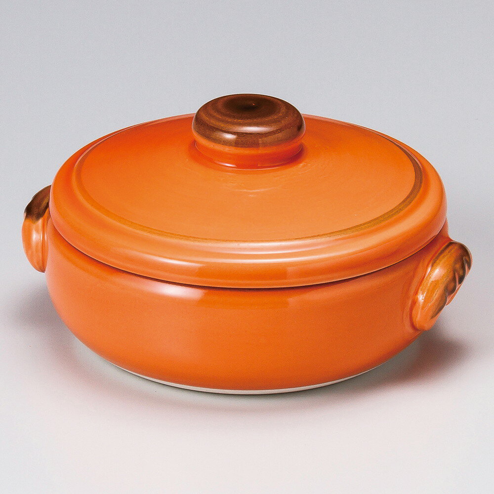 ☆ キャセロール ☆ オレンジ11.5cmキャセロール [ 12.5 x 10.6 x 7.2cm 260cc ] | 鍋 両手鍋 土鍋 人気 おすすめ 食器 洋食器 業務用 飲食店 カフェ うつわ 器 おしゃれ かわいい ギフト プレゼント 引き出物 誕生日 贈り物 贈答品