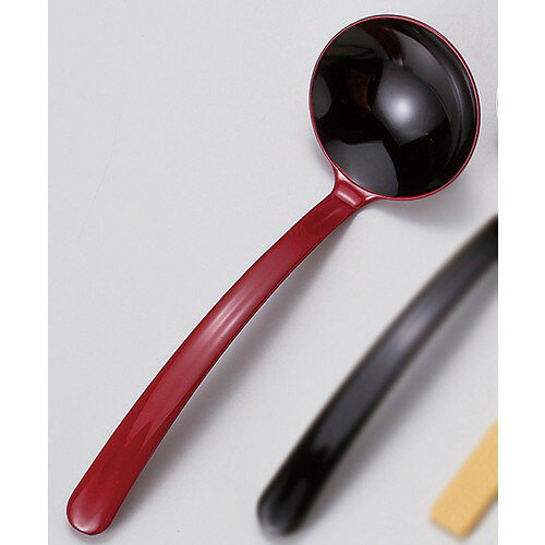 ☆ スプーン ☆ (A)レードルスプーン(大)朱内黒 [ 19.2 x 5.7cm ] 【 飲食店 和食器 定食屋 カフェ 業務..