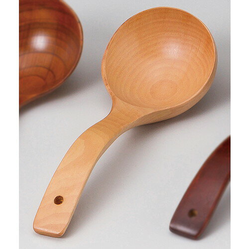 ☆ お玉 ☆ (木)お玉 柄短(大)白 [ φ9.5 x 26cm ] 【 飲食店 和食器 定食屋 居酒屋 業務用 】