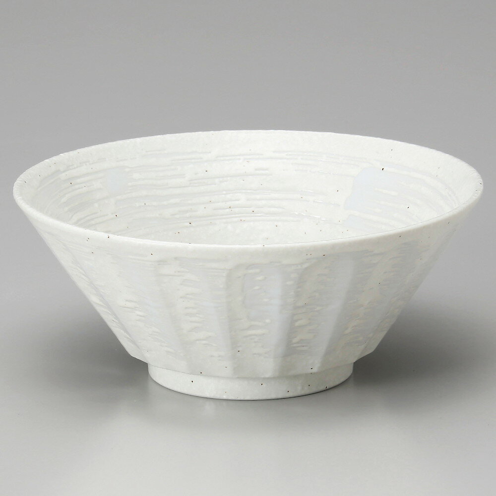 ☆ ラーメン丼 ☆ 白粉引 しのぎ6.3ラーメン丼 [ φ19.5 x 7.5cm ] | 丼 丼ぶり どんぶり ラーメン チャー..