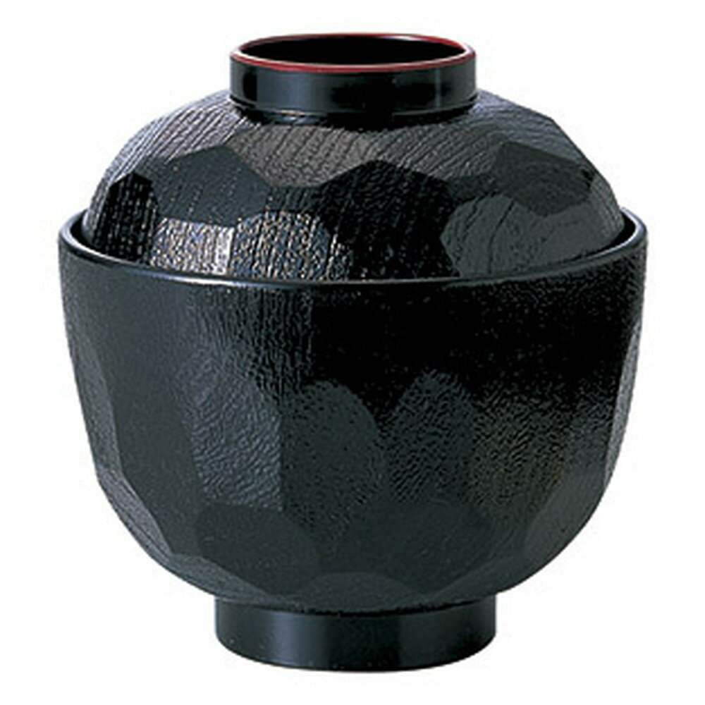 ［A］亀甲小吸椀 黒天朱 [ φ9.7 x 9.9cm (H7cm) 295cc 89g (60g) ] | 小吹椀 汁椀 お椀 煮物碗 吸物椀 プレゼント ギフト 結婚祝い 引き出物 内祝い 開店祝い 退職祝い せともの 瀬戸物 贈答品 贈り物 人気 通販 おしゃれ かわいい 業務用 飲食店