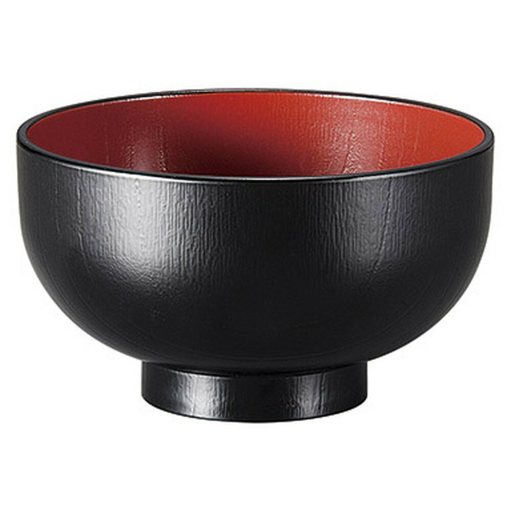 汤碗, 清汤碗 - ［TA］耐熱11.5木調汁椀 黒内朱 [ φ11.6 x 6.7cm 400cc 122g ] | 汁椀 お椀 スープ 日本食 パーティ おすすめ 人気 食器 業務用 飲食店 カフェ うつわ 器 おしゃれ かわいい お洒落 ギフト プレゼント 引き出物 内祝い 結婚祝い 誕生日 贈り物 贈答品