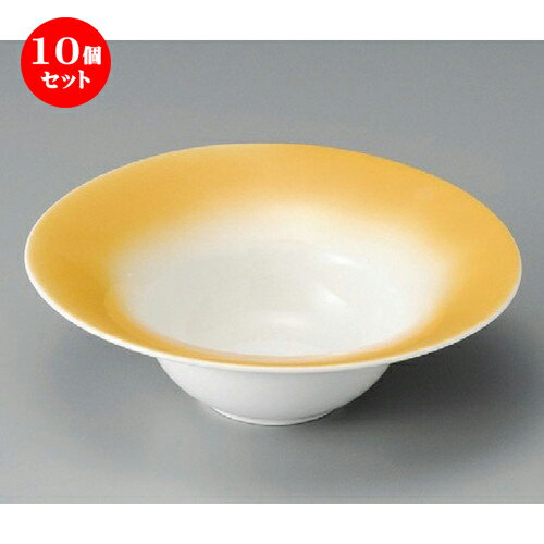 10個セット☆ 向付 ☆ オレンジスイングボール（大） [ 195 x 62mm ] | 和食器 鉢 小鉢 ボウル 浅鉢 料亭 ホテル 食器 業務用 飲食店 カフェ うつわ 器 おしゃれ かわいい ギフト プレゼント 内祝い 誕生日 贈り物 贈答品 おすすめ 食器セット