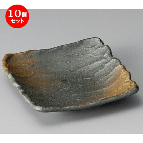 10個セット☆ 向付 ☆ 黒伊賀風茶吹荒ソギ17cm中鉢 [ 170 x 170 x 40mm ] | 和食器 鉢 小鉢 ボウル 浅鉢 料亭 ホテル 食器 業務用 飲食店 カフェ うつわ 器 おしゃれ かわいい ギフト プレゼント 内祝い 誕生日 贈り物 贈答品 おすすめ 食器セット