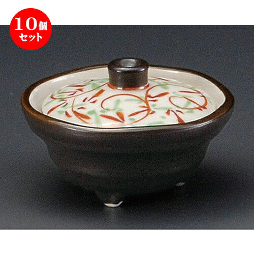 10個セット 南蛮花唐草蓋付珍味 [ 74 x 45mm ] | 珍味 小付け 小鉢 小皿 お漬物 薬味入れ おすすめ 人気 食器 業務用 飲食店 カフェ うつわ 器 おしゃれ かわいい お洒落 可愛い ギフト プレゼント 引き出物 内祝い 結婚祝い 誕生日 贈り物 贈答品 食器セット