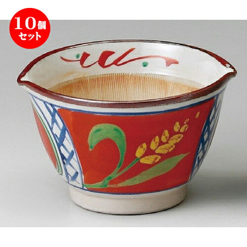 10個セット☆ スリ鉢 ☆ 間取丸紋草花麦とろ鉢4寸 [ 125 x 83mm ] | 人気 おすすめ 食器 洋食器 業務用 ..